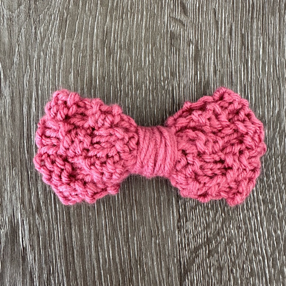 Handmade Rose Pink Hair Bow